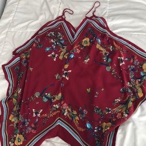 Burgundy Flower Dress